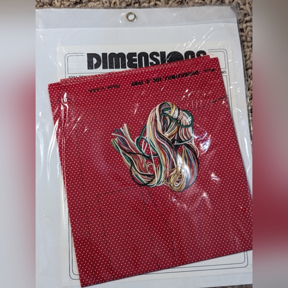 VTG Dimensions Toy Collection Stocking Cross Stitch Kit Size 16 Inch Christmas‎ - Picture 5 of 5